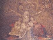 William Blake Job and his dottrar oil painting